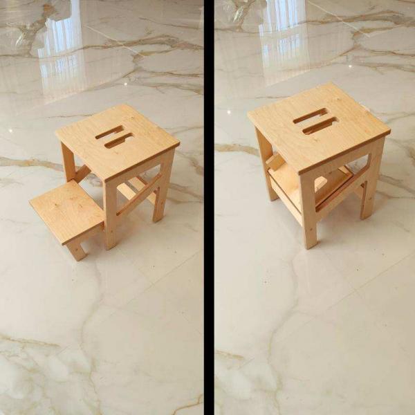 Компактный и надежный табурет-стремянка со складной ступенькой — фото 5